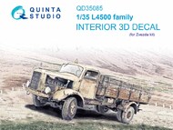  Quinta Studio  1/35 L4500 family 3D-Printed & coloured Interior on decal paper(designed to be used with Zvezda kits) QTSQD35085