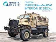  Quinta Studio  1/35 4x4 MRAP Truck 3D-Printed & coloured Interior on decal paper (designed to be used with Kinetic Model kits) QTSQD35096