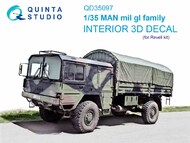  Quinta Studio  1/35 MAN mil gl family 3D-Printed & coloured Interior on decal paper (designed to be used with Revell kits) QTSQD35097
