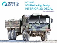  Quinta Studio  1/35 MAN mil gl family 3D-Printed & coloured Interior on decal paper (designed to be used with Hobby Boss kits) QTSQD35098