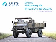 Unimog 404 3D-Printed & coloured Interior on decal paper (designed to be used with ICM kits) #QTSQD35102