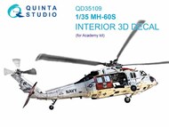  Quinta Studio  1/35 Interior 3D Decal - MH-60S Seahawk (ACA kit) QTSQD35109