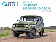  Quinta Studio  1/35 Interior 3D Decal - UAZ-469 (ZVE kit) QTSQD35115