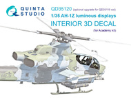  Quinta Studio  1/35 Interior 3D Decal - AH-1Z Viper Luminous Displays (ACA kit) QTSQD35120