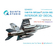  Quinta Studio  1/48 Boeing F/A-18F late / EA-18G 3D-Printed & coloured Interior on decal paper OUT OF STOCK IN US, HIGHER PRICED SOURCED IN EUROPE QTSQD48051