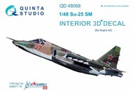  Quinta Studio  1/48 Sukhoi Su-25SM 3D-Printed & coloured Interior on decal paper QTSQD48068