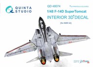 Grumman F-14D Tomcat 3D-Printed & coloured Interior on decal paper #QTSQD48074