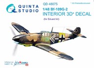  Quinta Studio  1/48 Messerschmitt Bf.109G-2 3D-Printed & coloured Interior on decal paper QTSQD48075