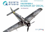  Quinta Studio  1/48 Focke-Wulf Fw.190A-4 3D-Printed & coloured Interior on decal paper QTSQD48080