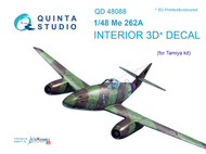  Quinta Studio  1/48 Messerschmitt Me.262A-1a 3D-Printed & coloured Interior on decal paper OUT OF STOCK IN US, HIGHER PRICED SOURCED IN EUROPE QTSQD48088