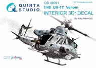  Quinta Studio  1/48 Bell UH-1Y 'Venom' 3D-Printed & coloured Interior on decal paper QTSQD48091