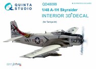  Quinta Studio  1/48 Interior 3D Decal - A-1H Skyraider (TAM kit) OUT OF STOCK IN US, HIGHER PRICED SOURCED IN EUROPE QTSQD48099