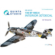  Quinta Studio  1/48 Messerschmitt Bf.109G-6 3D-Printed & coloured Interior on decal paper QTSQD48103