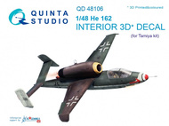  Quinta Studio  1/48 Heinkel He.162A-2 Salamander 3D-Printed & coloured Interior on decal paper OUT OF STOCK IN US, HIGHER PRICED SOURCED IN EUROPE QTSQD48106
