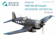  Quinta Studio  1/48 Vought F4U-1D Corsair 3D-Printed & coloured Interior on decal paper QTSQD48108
