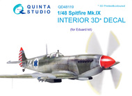 Supermarine Spitfire Mk.IX 3D-Printed & coloured Interior on decal paper #QTSQD48119
