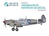Supermarine Spitfire Mk.VIII 3D-Printed & coloured Interior on decal paper #QTSQD48120
