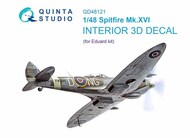  Quinta Studio  1/48 Supermarine Spitfire Mk.XVI 3D-Printed & coloured Interior on decal paper QTSQD48121