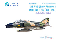McDonnell F-4D Phantom early 3D-Printed & coloured Interior on decal paper #QTSQD48130