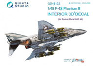  Quinta Studio  1/48 McDonnell F-4S Phantom 3D-Printed & coloured Interior on decal paper QTSQD48132