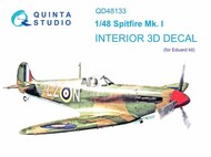  Quinta Studio  1/48 Supermarine Spitfire Mk.I 3D-Printed & coloured Interior on decal paper QTSQD48133
