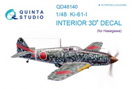  Quinta Studio  1/48 Kawasaki Ki-61-I 3D-Printed & coloured Interior on decal paper OUT OF STOCK IN US, HIGHER PRICED SOURCED IN EUROPE QTSQD48140