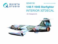 Lockheed F-104S 3D-Printed & coloured Interior on decal paper #QTSQD48150