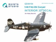  Quinta Studio  1/48 Vought F4U-5N Corsair 3D-Printed & coloured Interior on decal paper QTSQD48154