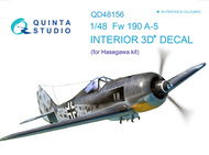  Quinta Studio  1/48 Focke-Wulf Fw.190A-5 3D-Printed & coloured Interior on decal paperx QTSQD48156