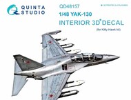  Quinta Studio  1/48 Yakovlev Yak-130 3D-Printed & coloured Interior on decal paper OUT OF STOCK IN US, HIGHER PRICED SOURCED IN EUROPE QTSQD48157