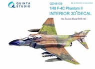  Quinta Studio  1/48 McDonnell F-4D Phantom 3D-Printed & coloured Interior on decal paper OUT OF STOCK IN US, HIGHER PRICED SOURCED IN EUROPE QTSQD48159