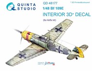  Quinta Studio  1/48 Messerschmitt Bf.109E 3D-Printed & coloured Interior on decal paper OUT OF STOCK IN US, HIGHER PRICED SOURCED IN EUROPE QTSQD48177