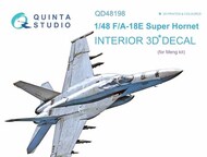  Quinta Studio  1/48 Boeing F/A-18E Hornet 3D-Printed & coloured Interior on decal paper OUT OF STOCK IN US, HIGHER PRICED SOURCED IN EUROPE QTSQD48198