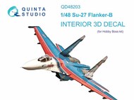 Interior 3D Decal - Su-27 Flanker B (HBS kit)* #QTSQD48203