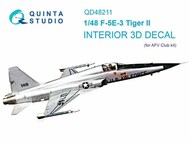 Interior 3D Decal - F-5E-3 Tiger II (AFV kit)* #QTSQD48211