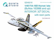 Interior 3D Decal - F-18D Hornet Late BuNo 163986+ (KIN kit)* #QTSQD48216