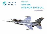 Interior 3D Decal - F-16B Falcon (HAS kit)* #QTSQD48221