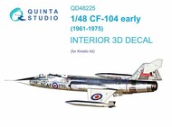 Interior 3D Decal - CF-104 Starfighter Early 1961-1975 (KIN kit)* #QTSQD48225