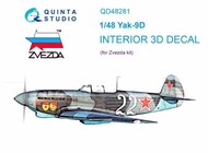 Interior 3D Decal - Yak-9D (ZVE kit)* #QTSQD48281