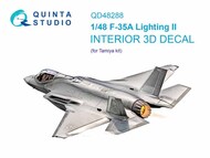  Quinta Studio  1/48 Interior 3D Decal - F-35A Lightning II (TAM kit) QTSQD48288