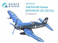  Quinta Studio  1/48 Vought F4U-5N Corsair 3D-Printed & coloured Interior on decal paper (designed to be used with Tamiya kits) QTSQD48325