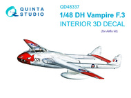  Quinta Studio  1/48 Interior 3D Decal - Vampire F.3 (AFX kit) QTSQD48337