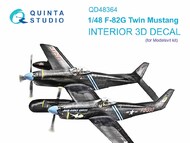  Quinta Studio  1/48 North-American F-82G Twin Mustang 3D-Printed & coloured Interior on decal paper (designed to be used with Modelsvit kits) QTSQD48364