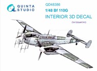  Quinta Studio  1/48 Interior 3D Decal - Bf.110G (EDU kit) QTSQD48386