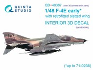  Quinta Studio  1/48 McDonnell F-4E Phantom early with slatted wing 3D-Printed & coloured Interior on decal paper QTSQD48387R