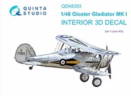  Quinta Studio  1/48 Interior 3D Decal - Gladiator Mk.I (ILK kit) QTSQD48393