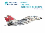  Quinta Studio  1/48 Interior 3D Decal - F-14A Tomcat (HBS kit) QTSQD48395