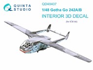  Quinta Studio  1/48 Interior 3D Decal - Go.242A/B (ICM kit) QTSQD48407