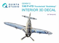 Interior 3D Decal - P-47D Thunderbolt Bubbletop (TAM kit) OUT OF STOCK IN US, HIGHER PRICED SOURCED IN EUROPE #QTSQD48412