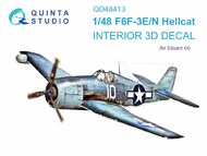 Interior 3D Decal - F6F-3E/N Hellcat (EDU kit) #QTSQD48413